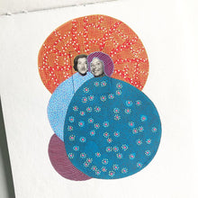 Load image into Gallery viewer, Vintage Smiling Women Portrait Art Collage On Paper