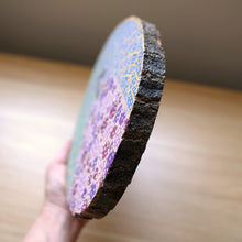 Load image into Gallery viewer, Contemporary Collage On Oval Wood Slice