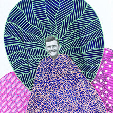 将图片加载到图库查看器,Vintage Smiling Man Portrait Collage Art