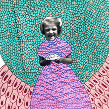 Load image into Gallery viewer, Vintage Happy Baby Girl Portrait Art Collage