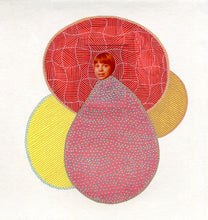 Load image into Gallery viewer, Red Yellow Vintage Style Mixed Media Art Collage