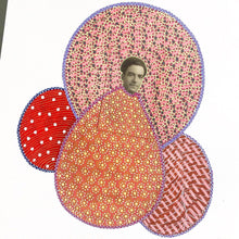 Load image into Gallery viewer, Burgundy Red Paper Art Collage