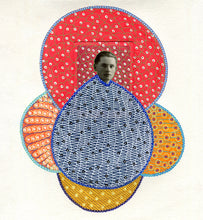 Load image into Gallery viewer, Vintage Style Mixed Media Art Collage On Handmade Paper