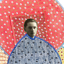 Load image into Gallery viewer, Vintage Style Mixed Media Art Collage On Handmade Paper