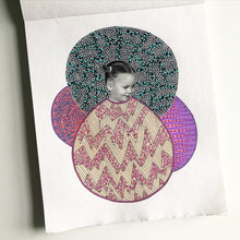 将图片加载到图库查看器,Cute Baby Girl Portrait Art Collage