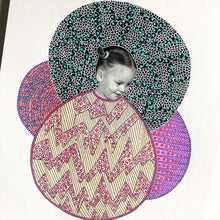 将图片加载到图库查看器,Cute Baby Girl Portrait Art Collage
