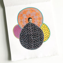 Load image into Gallery viewer, Black, Yellow, Orange And Red Collage Art