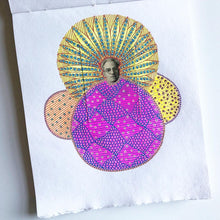 Load image into Gallery viewer, Fluorescent Pink And Yellow Paper Art Collage