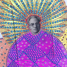 Load image into Gallery viewer, Fluorescent Pink And Yellow Paper Art Collage