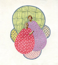 Load image into Gallery viewer, Women Vintage Portrait Art Collage On Paper