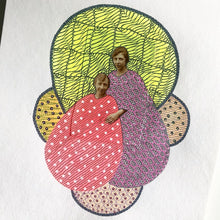 Load image into Gallery viewer, Women Vintage Portrait Art Collage On Paper