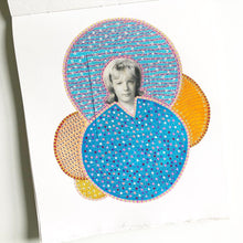 Load image into Gallery viewer, Orange And Light Blue Abstract Patterns Art Collage