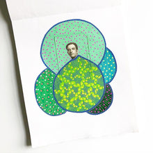 Load image into Gallery viewer, Green Paper Art Collage