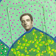 Load image into Gallery viewer, Green Paper Art Collage