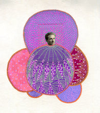 Load image into Gallery viewer, Vibrant Pink And Red Art Collage On Paper