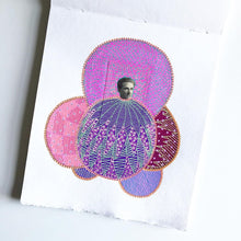 Load image into Gallery viewer, Vibrant Pink And Red Art Collage On Paper