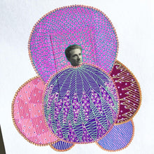 Load image into Gallery viewer, Vibrant Pink And Red Art Collage On Paper