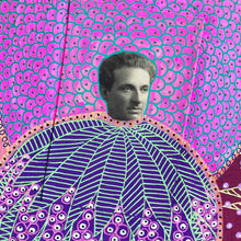 Load image into Gallery viewer, Vibrant Pink And Red Art Collage On Paper