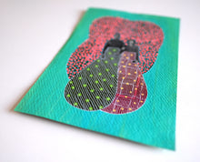 将图片加载到图库查看器,Green Red Couple Portrait Art