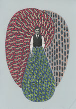 Load image into Gallery viewer, Grey And Red Vintage Art Collage