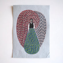 Load image into Gallery viewer, Grey And Red Vintage Art Collage