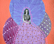 将图片加载到图库查看器,Orange Purple Smiling Girl Collage