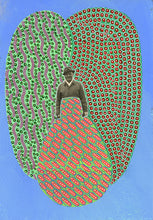 将图片加载到图库查看器,Turquoise And Green Abstract Collage Art