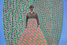 将图片加载到图库查看器,Turquoise And Green Abstract Collage Art