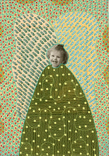 Load image into Gallery viewer, Happy Baby Girl Vintage Style Collage Art