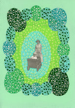 将图片加载到图库查看器,Green Mother With Baby Collage Art