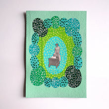 将图片加载到图库查看器,Green Mother With Baby Collage Art