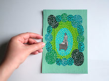 将图片加载到图库查看器,Green Mother With Baby Collage Art