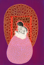 Cargar imagen en el visor de la galería, Bordeaux Mother With Newborn Art Collage