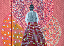 将图片加载到图库查看器,Orange Man Portrait Art Collage