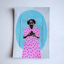 画像をギャラリービューアに読み込む, Woman With Camera Collage Art