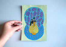 将图片加载到图库查看器,Blue, Yellow and Purple Collage Art