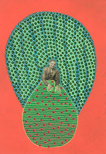 画像をギャラリービューアに読み込む, Orange And Green Man Portrait Collage Art