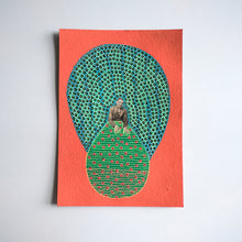 画像をギャラリービューアに読み込む, Orange And Green Man Portrait Collage Art