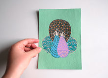 Cargar imagen en el visor de la galería, Mint green, Blue And Pink Art Collage