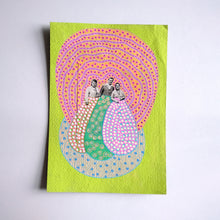 Load image into Gallery viewer, Lime Green, Pink and Green Collage Art