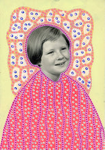 画像をギャラリービューアに読み込む, Pink, Yellow And Purple Art Collage On Vintage Photo