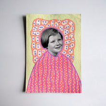 画像をギャラリービューアに読み込む, Pink, Yellow And Purple Art Collage On Vintage Photo