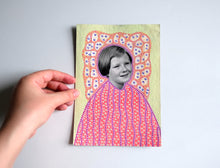 画像をギャラリービューアに読み込む, Pink, Yellow And Purple Art Collage On Vintage Photo