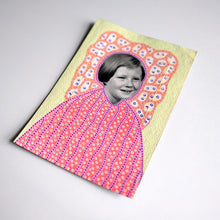 画像をギャラリービューアに読み込む, Pink, Yellow And Purple Art Collage On Vintage Photo