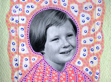 画像をギャラリービューアに読み込む, Pink, Yellow And Purple Art Collage On Vintage Photo