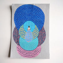 Load image into Gallery viewer, Grey Blue Original Vintage Artwork