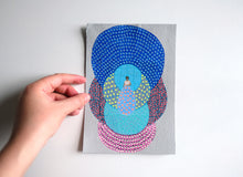 Load image into Gallery viewer, Grey Blue Original Vintage Artwork