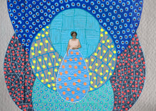 Load image into Gallery viewer, Grey Blue Original Vintage Artwork