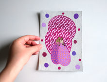 画像をギャラリービューアに読み込む, Vintage Women Holding Hands Art Collage On Handmade Paper