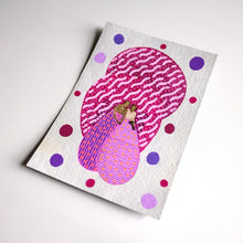 画像をギャラリービューアに読み込む, Vintage Women Holding Hands Art Collage On Handmade Paper